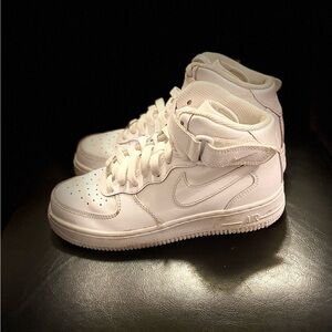 Kids White High-Top Sneakers